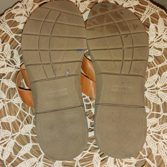 Comfy Soles Bamboo Chestnut Brown Strappy Sandals - Picture 4 of 11